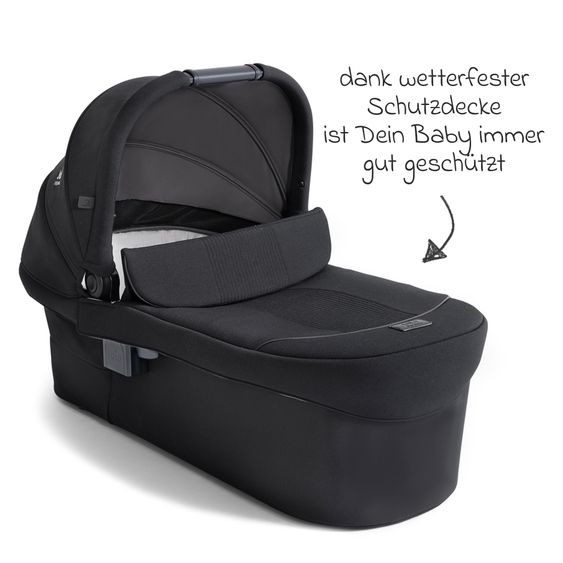 Joie Signature 2in1 Kombi-Kinderwagen Finiti bis 22 kg belastbar mit Babywanne Ramble XL, Teleskopschieber, umsetzbare Sitzeinheit, inkl. Adapter & Regenverdeck - Signature - Eclipse
