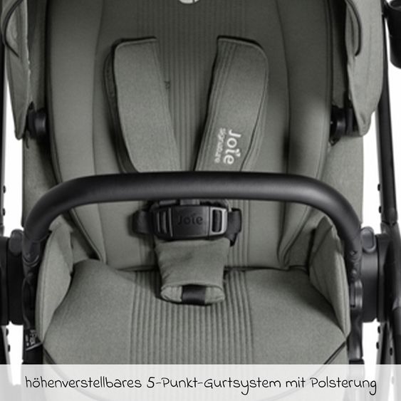 Joie Signature 2in1 Kombi-Kinderwagen Finiti bis 22 kg belastbar mit Babywanne Ramble XL, Teleskopschieber, umsetzbare Sitzeinheit, inkl. Adapter & Regenverdeck - Signature - Evergreen