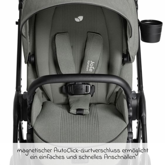 Joie Signature 2in1 Kombi-Kinderwagen Finiti bis 22 kg belastbar mit Babywanne Ramble XL, Teleskopschieber, umsetzbare Sitzeinheit, inkl. Adapter & Regenverdeck - Signature - Evergreen