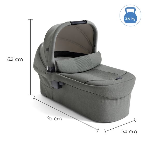 Joie Signature 2in1 Kombi-Kinderwagen Finiti bis 22 kg belastbar mit Babywanne Ramble XL, Teleskopschieber, umsetzbare Sitzeinheit, inkl. Adapter & Regenverdeck - Signature - Evergreen