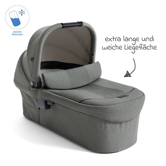 Joie Signature 2in1 Kombi-Kinderwagen Finiti bis 22 kg belastbar mit Babywanne Ramble XL, Teleskopschieber, umsetzbare Sitzeinheit, inkl. Adapter & Regenverdeck - Signature - Evergreen