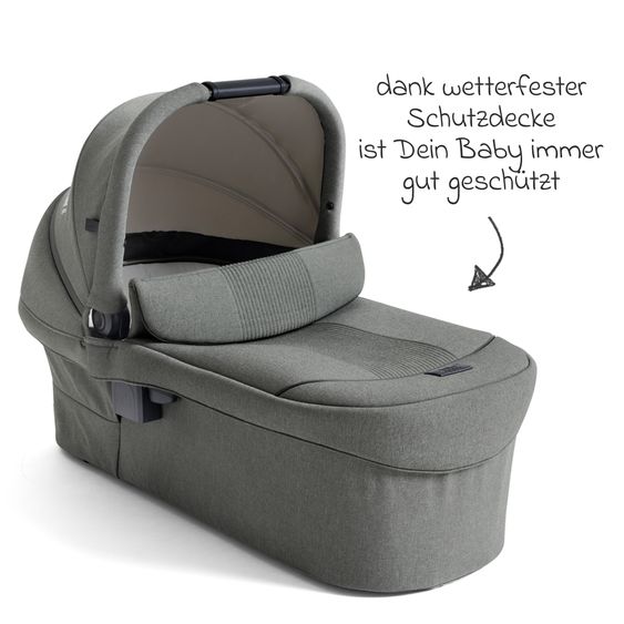 Joie Signature 2in1 Kombi-Kinderwagen Finiti bis 22 kg belastbar mit Babywanne Ramble XL, Teleskopschieber, umsetzbare Sitzeinheit, inkl. Adapter & Regenverdeck - Signature - Evergreen