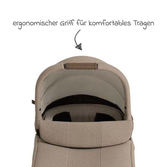 Joie Signature 2in1 Kombi-Kinderwagen Finiti bis 22 kg belastbar mit Babywanne Ramble XL, Teleskopschieber, umsetzbare Sitzeinheit, inkl. Adapter & Regenverdeck - Signature - Sandstone