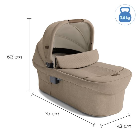 Joie Signature 2in1 Kombi-Kinderwagen Finiti bis 22 kg belastbar mit Babywanne Ramble XL, Teleskopschieber, umsetzbare Sitzeinheit, inkl. Adapter & Regenverdeck - Signature - Sandstone