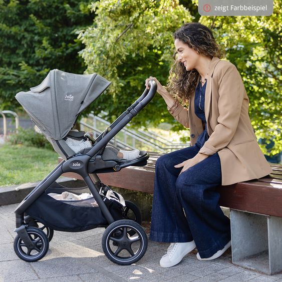 Joie Signature 2in1 Kombi-Kinderwagen Finiti bis 22 kg belastbar mit Babywanne Ramble XL, Teleskopschieber, umsetzbare Sitzeinheit, inkl. Adapter & Regenverdeck - Signature - Sandstone