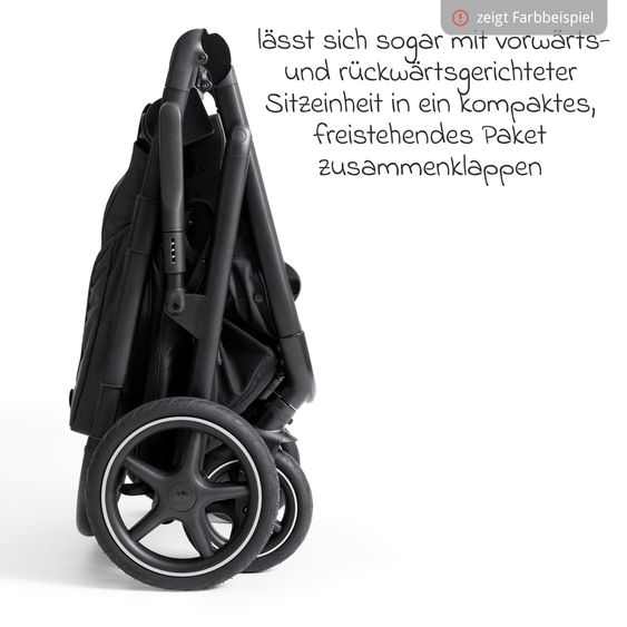 Joie Signature 2in1 Kombi-Kinderwagen-Set Versiti bis 22 kg mit Babywanne Ramble XL, Sportsitz, Liegeposition, Teleskopschieber,inkl.  Adapter, Regenschutz und Einkaufskorb - Ebony