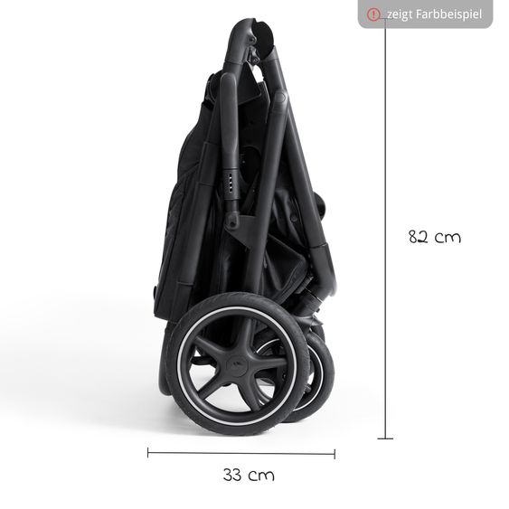 Joie Signature 2in1 Kombi-Kinderwagen-Set Versiti bis 22 kg mit Babywanne Ramble XL, Sportsitz, Liegeposition, Teleskopschieber,inkl.  Adapter, Regenschutz und Einkaufskorb - Ebony