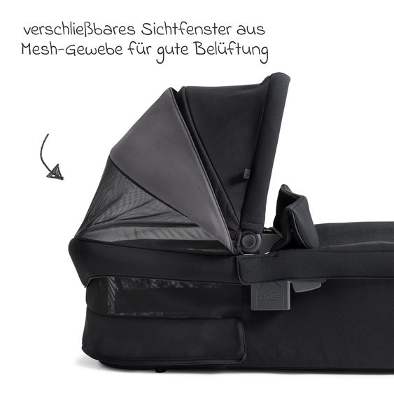 Joie Signature 2in1 Kombi-Kinderwagen-Set Versiti bis 22 kg mit Babywanne Ramble XL, Sportsitz, Liegeposition, Teleskopschieber,inkl.  Adapter, Regenschutz und Einkaufskorb - Eclipse