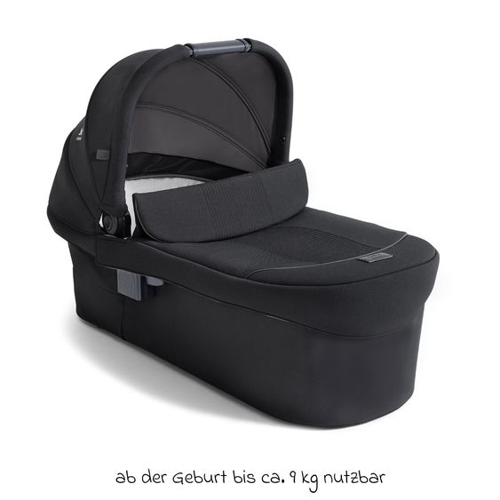 Joie Signature 2in1 Kombi-Kinderwagen-Set Versiti bis 22 kg mit Babywanne Ramble XL, Sportsitz, Liegeposition, Teleskopschieber,inkl.  Adapter, Regenschutz und Einkaufskorb - Eclipse