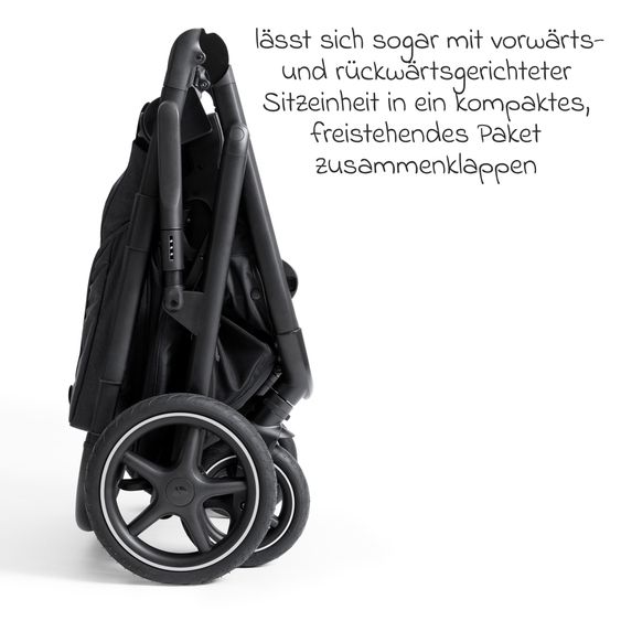 Joie Signature 2in1 Kombi-Kinderwagen-Set Versiti bis 22 kg mit Babywanne Ramble XL, Sportsitz, Liegeposition, Teleskopschieber,inkl.  Adapter, Regenschutz und Einkaufskorb - Eclipse
