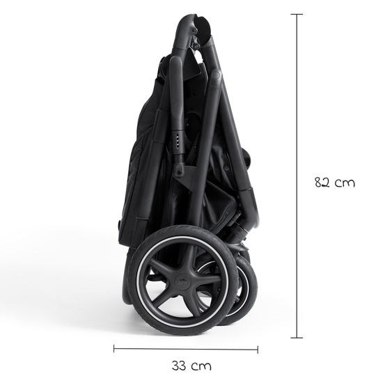 Joie Signature 2in1 Kombi-Kinderwagen-Set Versiti bis 22 kg mit Babywanne Ramble XL, Sportsitz, Liegeposition, Teleskopschieber,inkl.  Adapter, Regenschutz und Einkaufskorb - Eclipse