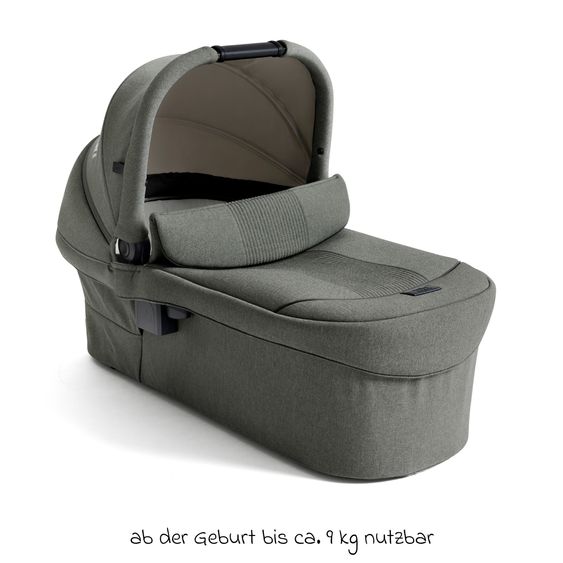 Joie Signature 2in1 Kombi-Kinderwagen-Set Versiti bis 22 kg mit Babywanne Ramble XL, Sportsitz, Liegeposition, Teleskopschieber,inkl.  Adapter, Regenschutz und Einkaufskorb - Evergreen