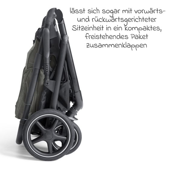 Joie Signature 2in1 Kombi-Kinderwagen-Set Versiti bis 22 kg mit Babywanne Ramble XL, Sportsitz, Liegeposition, Teleskopschieber,inkl.  Adapter, Regenschutz und Einkaufskorb - Evergreen