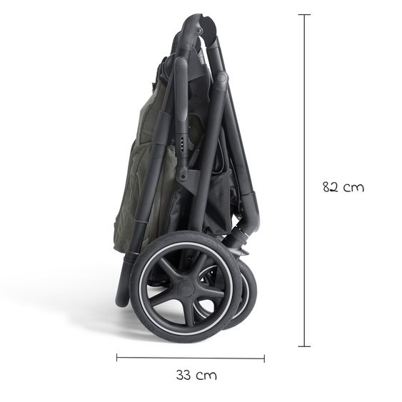 Joie Signature 2in1 Kombi-Kinderwagen-Set Versiti bis 22 kg mit Babywanne Ramble XL, Sportsitz, Liegeposition, Teleskopschieber,inkl.  Adapter, Regenschutz und Einkaufskorb - Evergreen