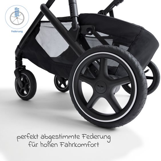 Joie Signature 2in1 Kombi-Kinderwagen-Set Versiti bis 22 kg mit Babywanne Ramble XL, Sportsitz, Liegeposition, Teleskopschieber,inkl.  Adapter, Regenschutz und Einkaufskorb - Sandstone