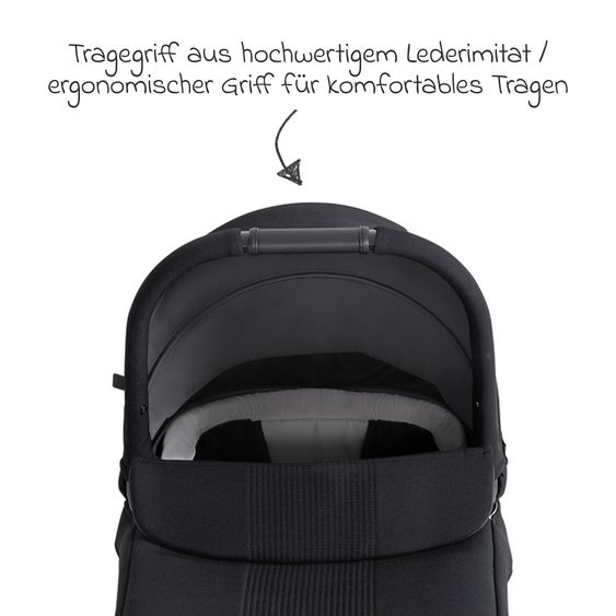 Joie Signature 2in1 Kombi-Kinderwagen Vinca bis 22 kg belastbar mit Babywanne Ramble Xl, Teleskopschieber, umsetzbare Sitzeinheit, inkl. Adapter & Regenverdeck - Signature - Eclipse