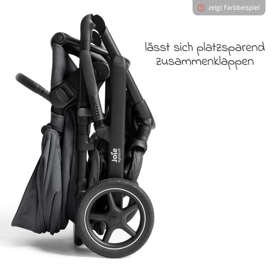 Joie Signature 2in1 Kombi-Kinderwagen Vinca bis 22 kg belastbar mit Babywanne Ramble Xl, Teleskopschieber, umsetzbare Sitzeinheit, inkl. Adapter & Regenverdeck - Signature - Eclipse