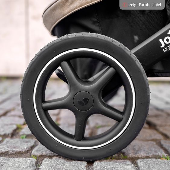 Joie Signature 2in1 Kombi-Kinderwagen Vinca bis 22 kg belastbar mit Babywanne Ramble Xl, Teleskopschieber, umsetzbare Sitzeinheit, inkl. Adapter & Regenverdeck - Signature - Eclipse