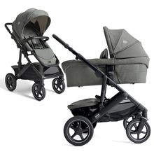 2in1 Kombi-Kinderwagen Vinca bis 22 kg belastbar mit Babywanne Ramble Xl, Teleskopschieber, umsetzbare Sitzeinheit, inkl. Adapter & Regenverdeck - Signature - Evergreen