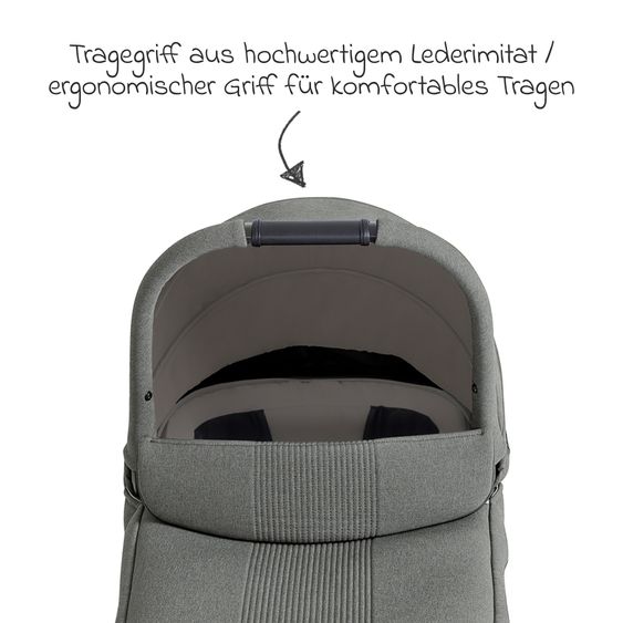 Joie Signature 2in1 Kombi-Kinderwagen Vinca bis 22 kg belastbar mit Babywanne Ramble Xl, Teleskopschieber, umsetzbare Sitzeinheit, inkl. Adapter & Regenverdeck - Signature - Evergreen