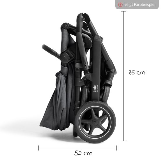 Joie Signature 2in1 Kombi-Kinderwagen Vinca bis 22 kg belastbar mit Babywanne Ramble Xl, Teleskopschieber, umsetzbare Sitzeinheit, inkl. Adapter & Regenverdeck - Signature - Evergreen