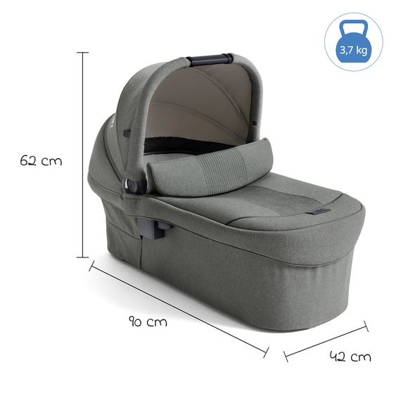 Joie Signature 2in1 Kombi-Kinderwagen Vinca bis 22 kg belastbar mit Babywanne Ramble Xl, Teleskopschieber, umsetzbare Sitzeinheit, inkl. Adapter & Regenverdeck - Signature - Evergreen