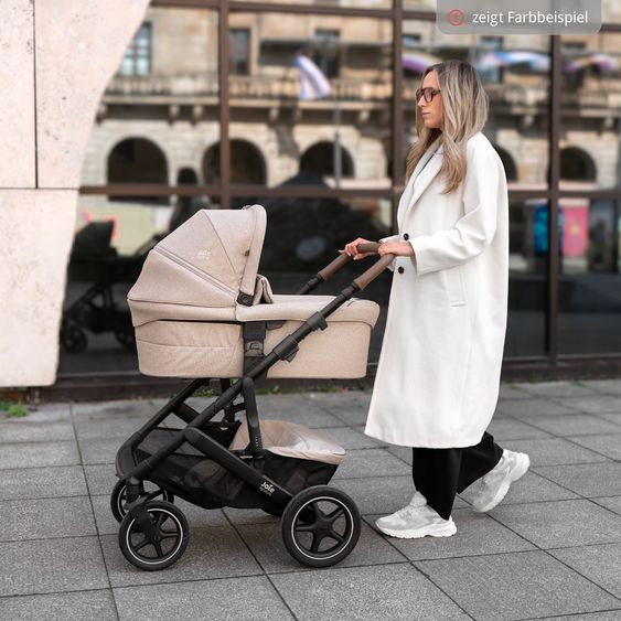 Joie Signature 2in1 Kombi-Kinderwagen Vinca bis 22 kg belastbar mit Babywanne Ramble Xl, Teleskopschieber, umsetzbare Sitzeinheit, inkl. Adapter & Regenverdeck - Signature - Evergreen