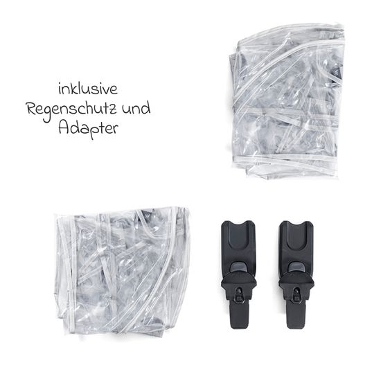 Joie Signature 2in1 Kombi-Kinderwagen Vinca bis 22 kg belastbar mit Babywanne Ramble Xl, Teleskopschieber, umsetzbare Sitzeinheit, inkl. Adapter & Regenverdeck - Signature - Evergreen