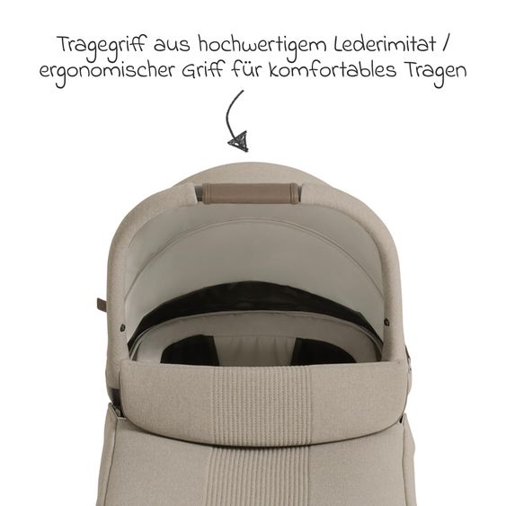 Joie Signature 2in1 Kombi-Kinderwagen Vinca bis 22 kg belastbar mit Babywanne Ramble Xl, Teleskopschieber, umsetzbare Sitzeinheit, inkl. Adapter & Regenverdeck - Signature - Sandstone