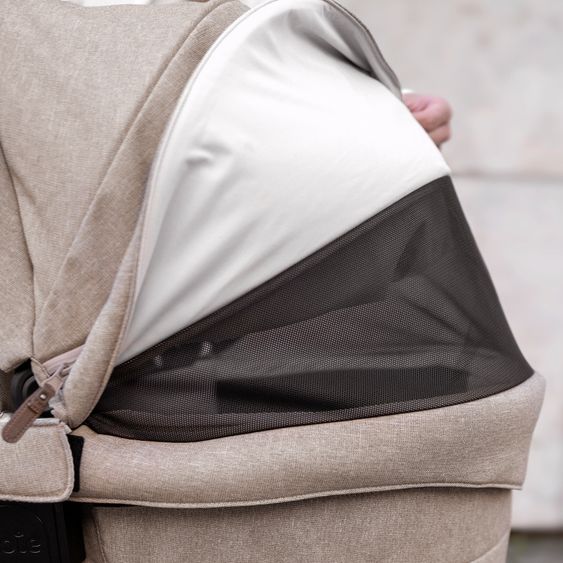 Joie Signature 2in1 Kombi-Kinderwagen Vinca bis 22 kg belastbar mit Babywanne Ramble Xl, Teleskopschieber, umsetzbare Sitzeinheit, inkl. Adapter & Regenverdeck - Signature - Sandstone