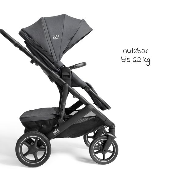 Joie Signature Passeggino Vinca 2in1 fino a 22 kg con materasso Alvi GRATUITO per navicella Ramble Xl, maniglione telescopico, seduta, adattatore e parapioggia inclusi - Signature - Ebano