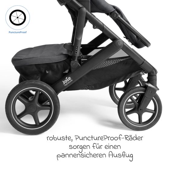 Joie Signature Passeggino Vinca 2in1 fino a 22 kg con materasso Alvi GRATUITO per navicella Ramble Xl, maniglione telescopico, seduta, adattatore e parapioggia inclusi - Signature - Ebano