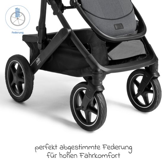 Joie Signature Passeggino Vinca 2in1 fino a 22 kg con materasso Alvi GRATUITO per navicella Ramble Xl, maniglione telescopico, seduta, adattatore e parapioggia inclusi - Signature - Ebano