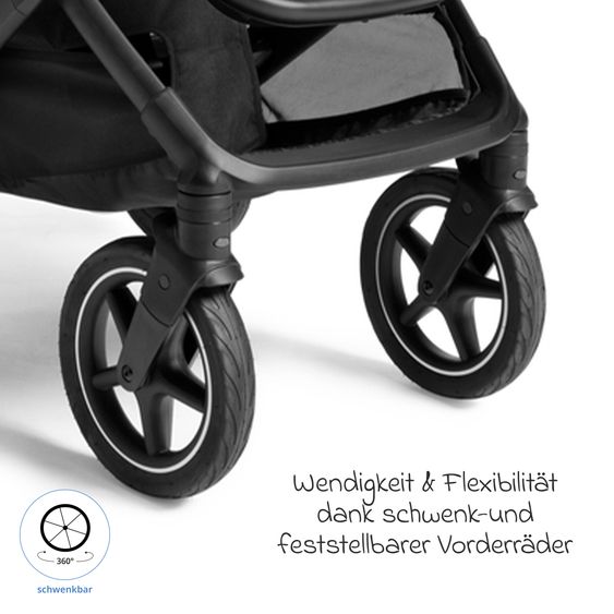 Joie Signature Passeggino Vinca 2in1 fino a 22 kg con materasso Alvi GRATUITO per navicella Ramble Xl, maniglione telescopico, seduta, adattatore e parapioggia inclusi - Signature - Ebano