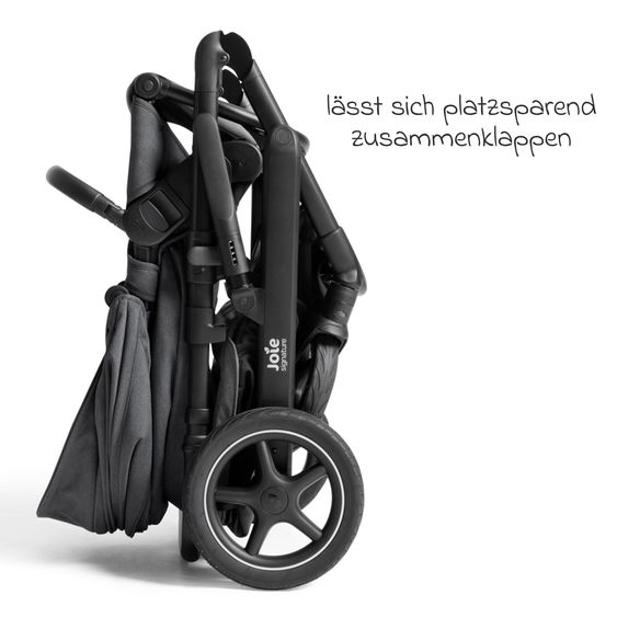 Joie Signature Passeggino Vinca 2in1 fino a 22 kg con materasso Alvi GRATUITO per navicella Ramble Xl, maniglione telescopico, seduta, adattatore e parapioggia inclusi - Signature - Ebano