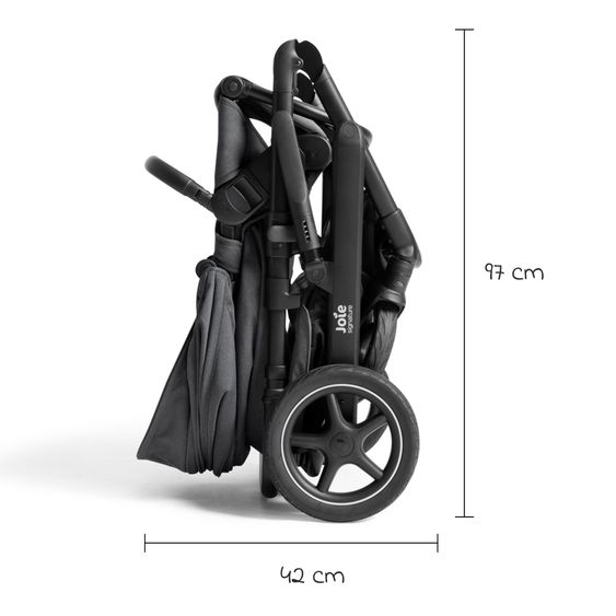 Joie Signature Passeggino Vinca 2in1 fino a 22 kg con materasso Alvi GRATUITO per navicella Ramble Xl, maniglione telescopico, seduta, adattatore e parapioggia inclusi - Signature - Ebano