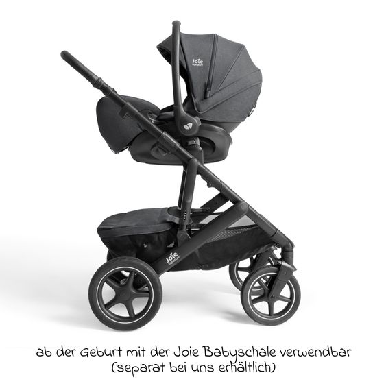 Joie Signature Passeggino Vinca 2in1 fino a 22 kg con materasso Alvi GRATUITO per navicella Ramble Xl, maniglione telescopico, seduta, adattatore e parapioggia inclusi - Signature - Ebano