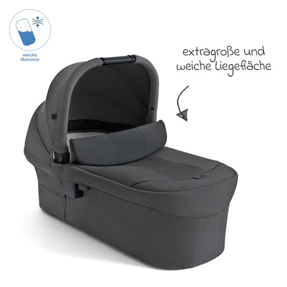 Joie Signature Passeggino Vinca 2in1 fino a 22 kg con materasso Alvi GRATUITO per navicella Ramble Xl, maniglione telescopico, seduta, adattatore e parapioggia inclusi - Signature - Ebano