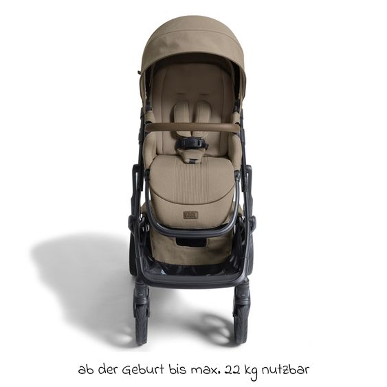 Joie Signature Passeggino Vinca 2in1 fino a 22 kg con materassino Alvi GRATUITO per navicella Ramble Xl, maniglione telescopico, unità di seduta, adattatore e parapioggia inclusi - Signature - Sandstone