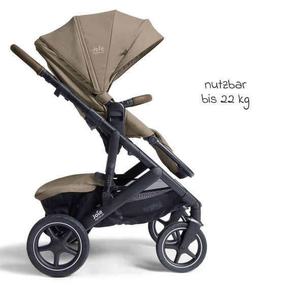 Joie Signature Passeggino Vinca 2in1 fino a 22 kg con materassino Alvi GRATUITO per navicella Ramble Xl, maniglione telescopico, unità di seduta, adattatore e parapioggia inclusi - Signature - Sandstone