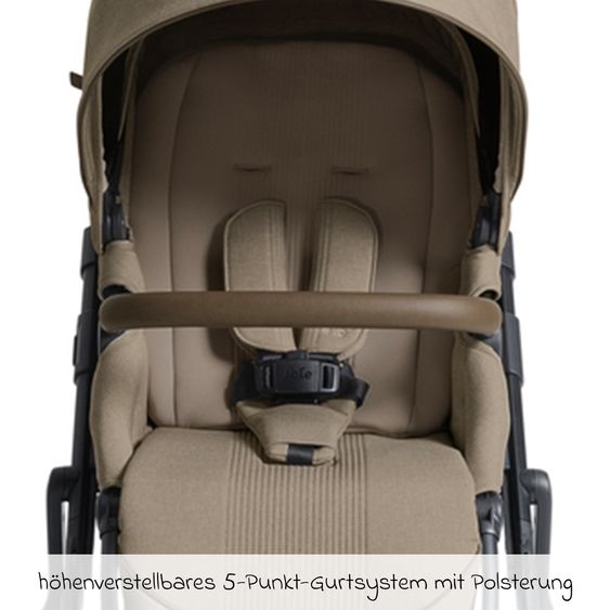 Joie Signature Passeggino Vinca 2in1 fino a 22 kg con materassino Alvi GRATUITO per navicella Ramble Xl, maniglione telescopico, unità di seduta, adattatore e parapioggia inclusi - Signature - Sandstone