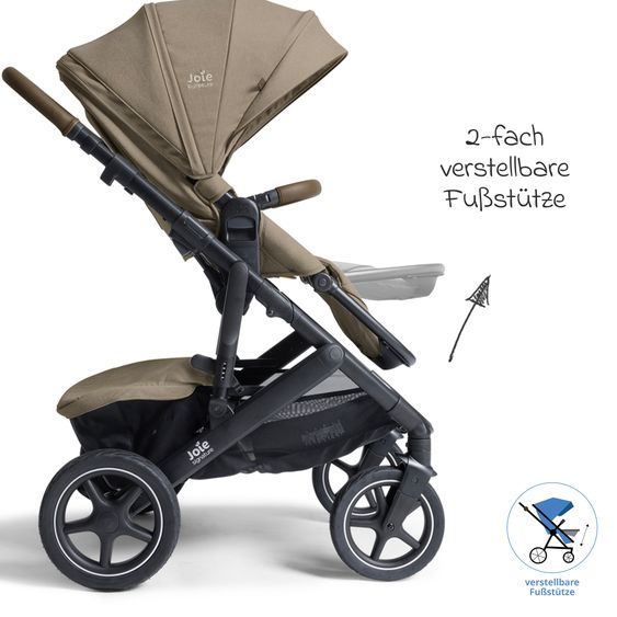 Joie Signature Passeggino Vinca 2in1 fino a 22 kg con materassino Alvi GRATUITO per navicella Ramble Xl, maniglione telescopico, unità di seduta, adattatore e parapioggia inclusi - Signature - Sandstone