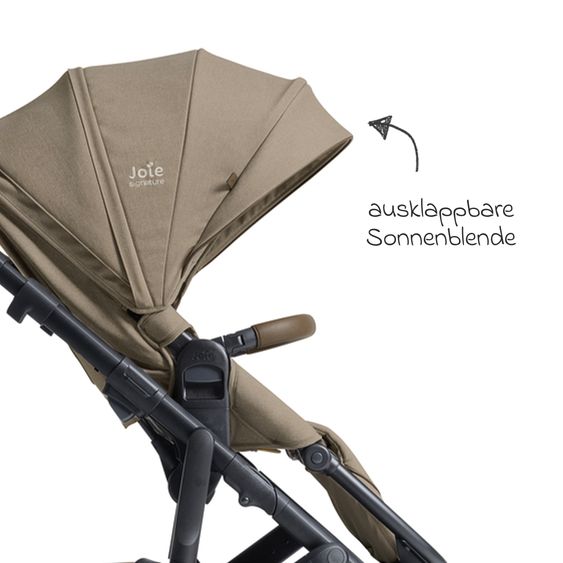 Joie Signature Passeggino Vinca 2in1 fino a 22 kg con materassino Alvi GRATUITO per navicella Ramble Xl, maniglione telescopico, unità di seduta, adattatore e parapioggia inclusi - Signature - Sandstone