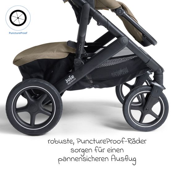Joie Signature Passeggino Vinca 2in1 fino a 22 kg con materassino Alvi GRATUITO per navicella Ramble Xl, maniglione telescopico, unità di seduta, adattatore e parapioggia inclusi - Signature - Sandstone