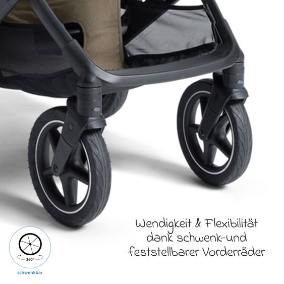 Joie Signature Passeggino Vinca 2in1 fino a 22 kg con materassino Alvi GRATUITO per navicella Ramble Xl, maniglione telescopico, unità di seduta, adattatore e parapioggia inclusi - Signature - Sandstone