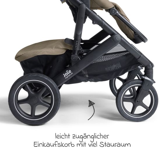 Joie Signature Passeggino Vinca 2in1 fino a 22 kg con materassino Alvi GRATUITO per navicella Ramble Xl, maniglione telescopico, unità di seduta, adattatore e parapioggia inclusi - Signature - Sandstone