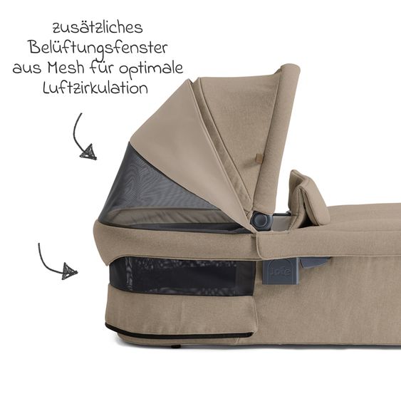 Joie Signature Passeggino Vinca 2in1 fino a 22 kg con materassino Alvi GRATUITO per navicella Ramble Xl, maniglione telescopico, unità di seduta, adattatore e parapioggia inclusi - Signature - Sandstone