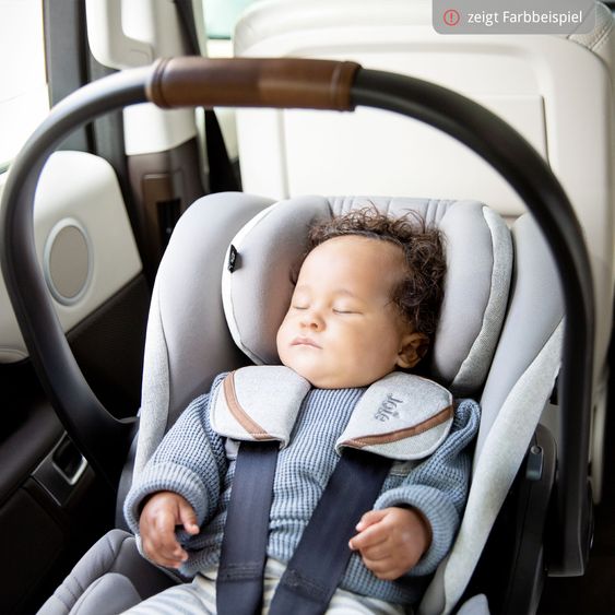 Joie Signature Babyschale i-Level Recline i-Size mit Isofix-Basis ab Geburt - 13 kg (40 cn - 85 cm) Neigungswinkel 157°, Sitzverkleinerer & Sonnenverdeck & Polsterschutz - Signature - Pine