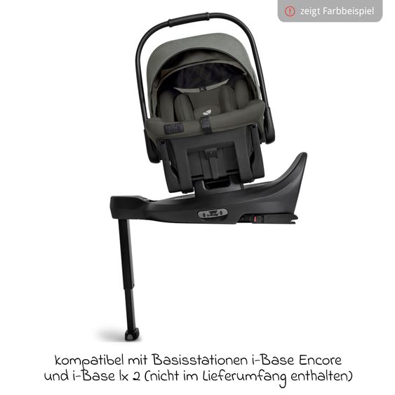 Joie Signature Babyschale Sprint R129 ab Geburt - 13 kg (40 cm -75 cm) inkl. Sitzverkleinerer, Sonnenverdeck & Isofix-Konnektoren - Signature - Ebony