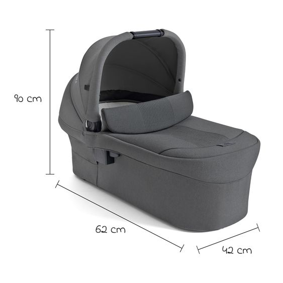 Joie Signature Babywanne Ramble XL für Versiti mit Mesh-Einsatz, Matratze & Regenschutz - Ebony